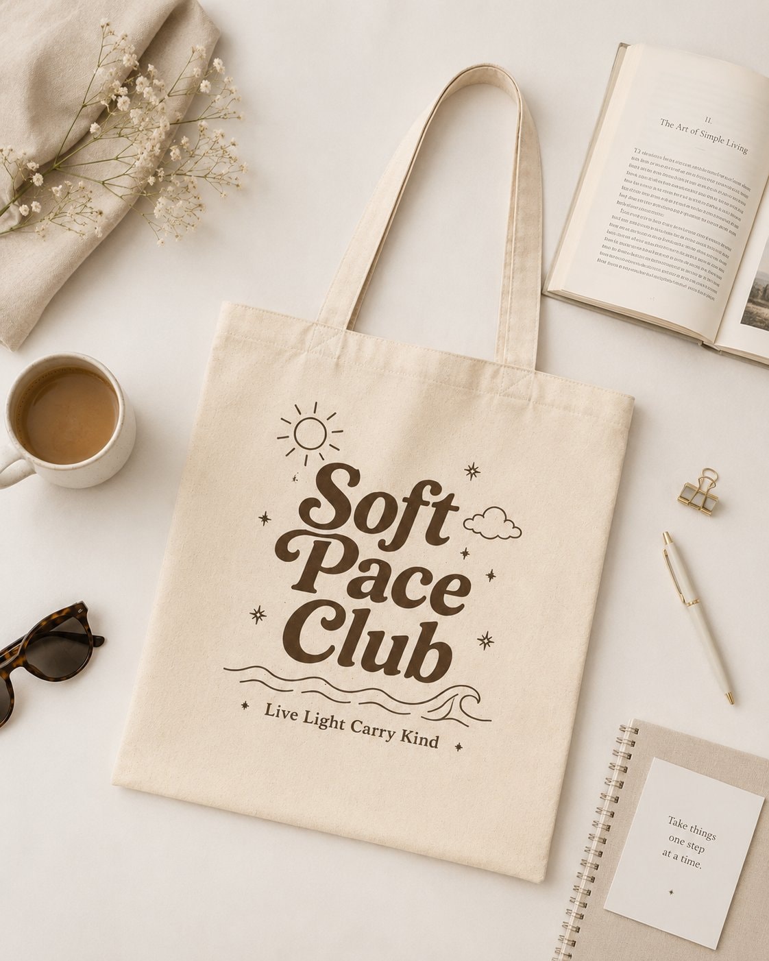Soft Pace Everyday Tote Bag-Natural-3