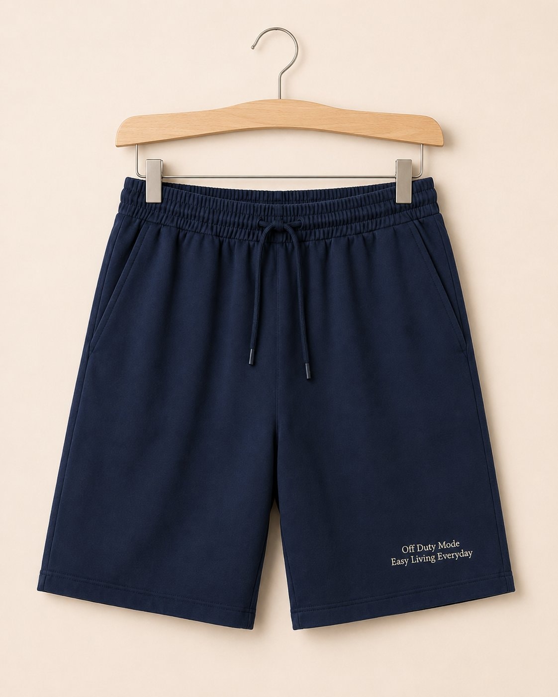 Off Duty Comfort Half Pants-Navy-2
