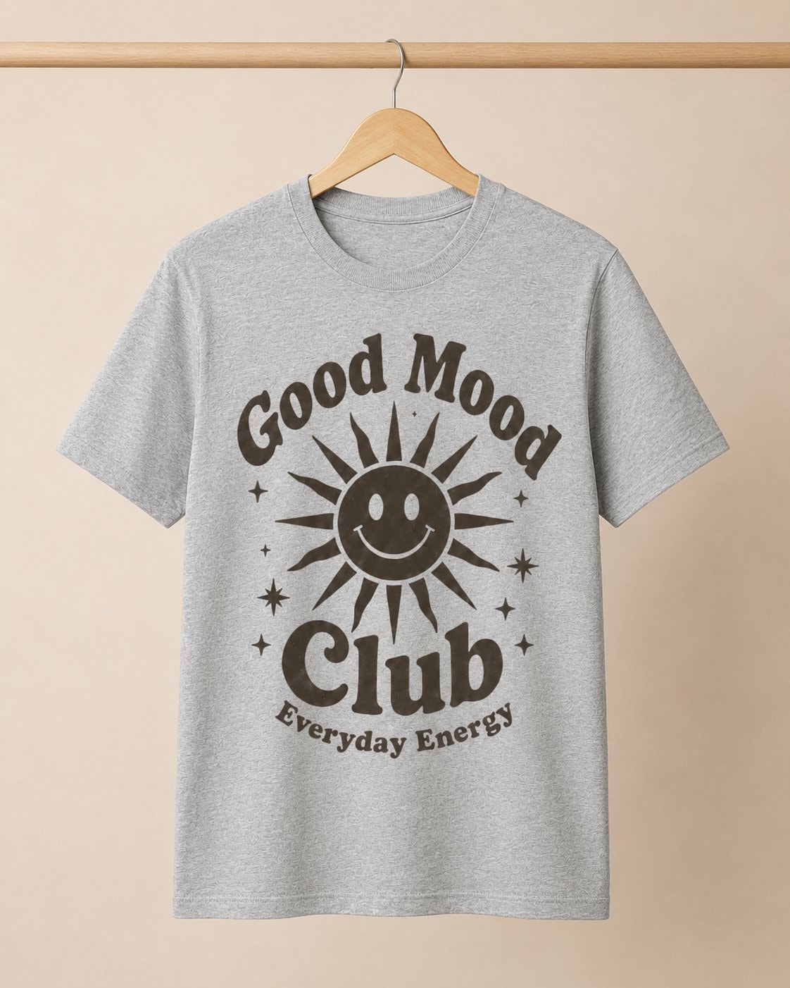 Good Mood Club Graphic T-Shirt-Sport Grey-2