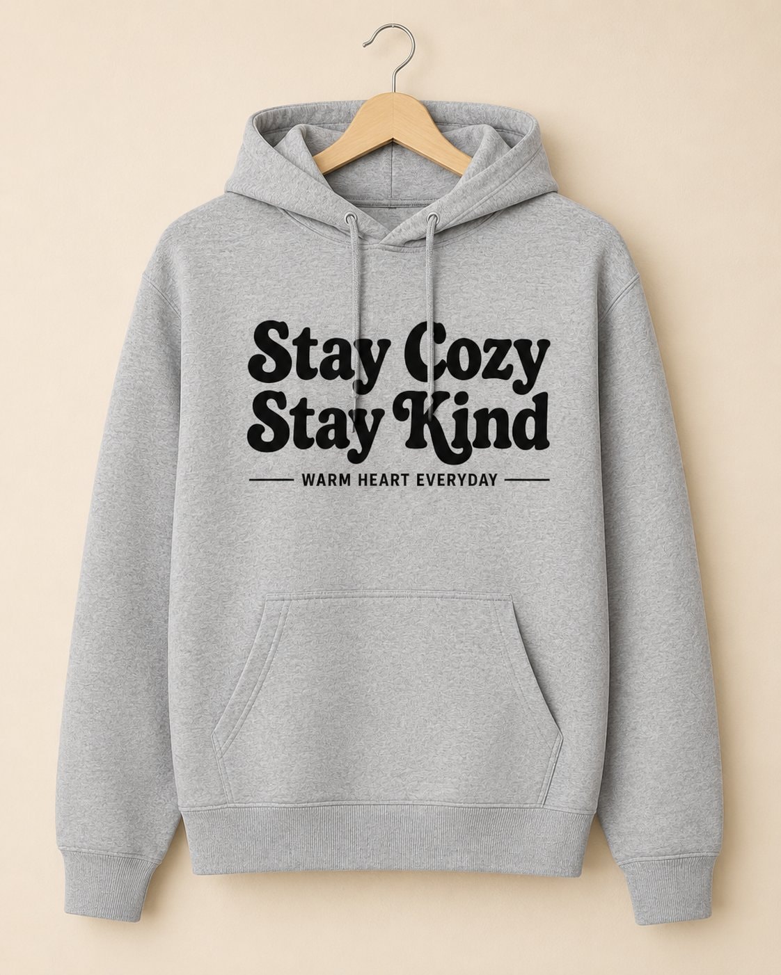 Stay Cozy Stay Kind Hoodie-Sport Grey-2
