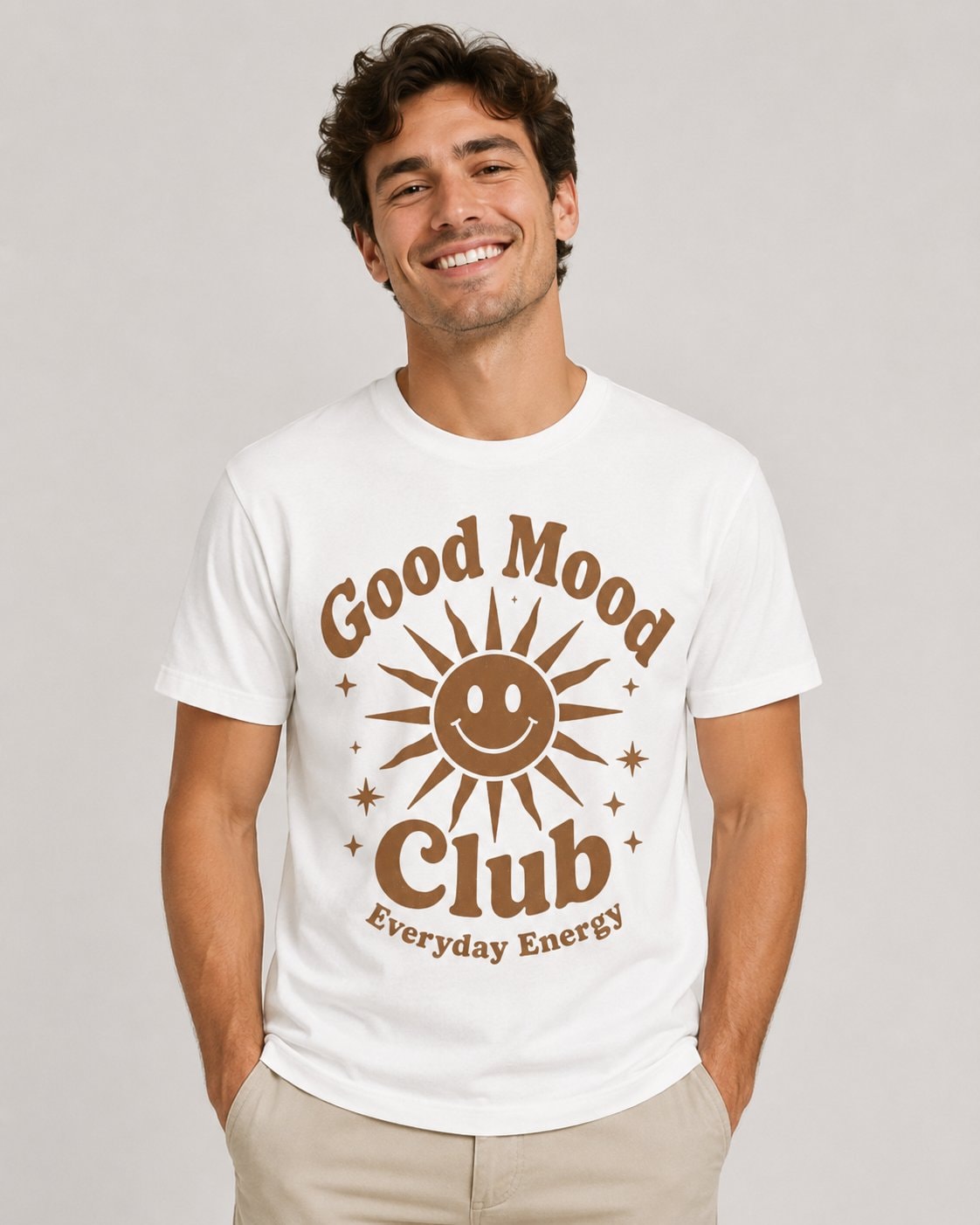 Good Mood Club Graphic T-Shirt-White-4