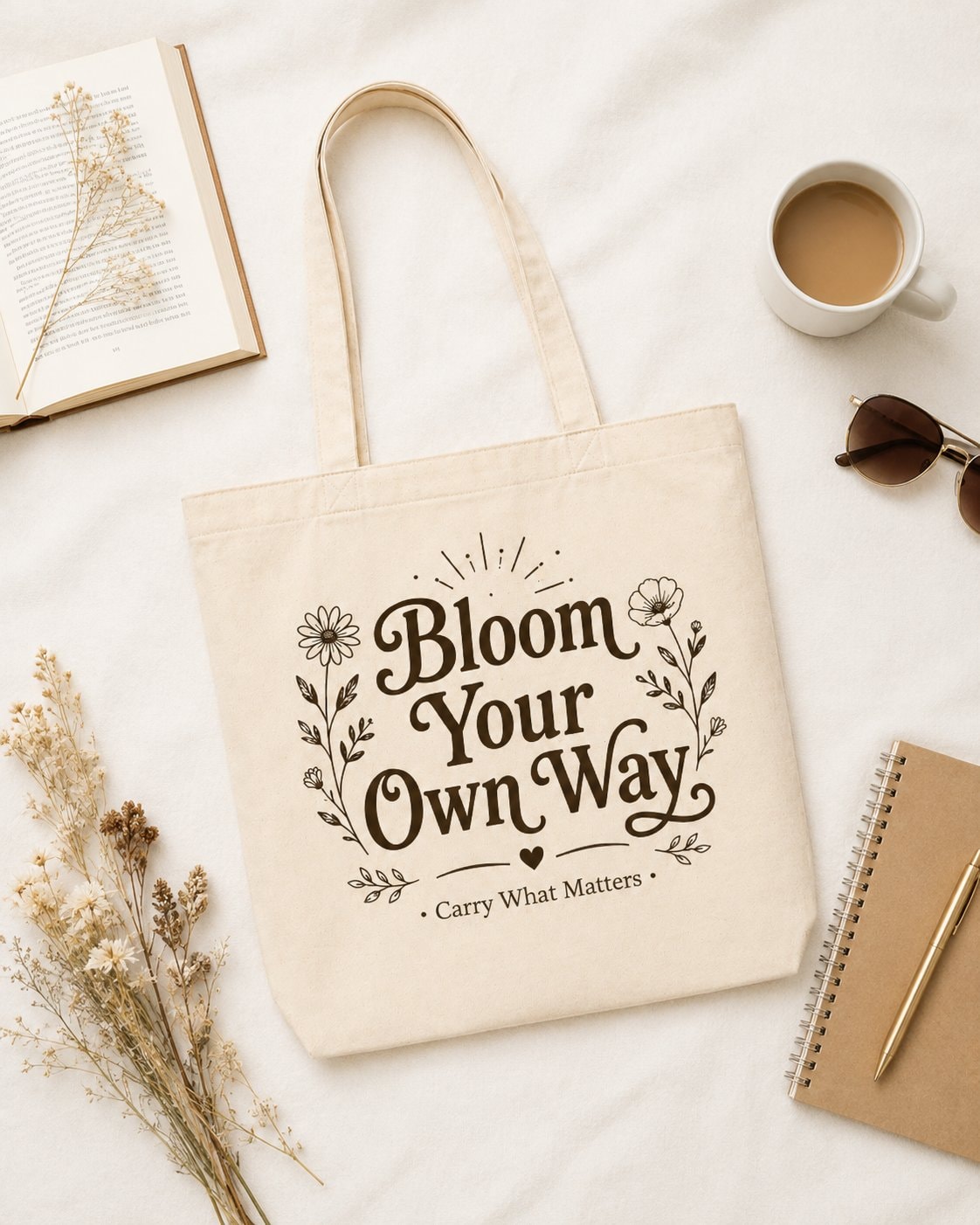 Bloom Your Own Way Tote Bag-Natural-3