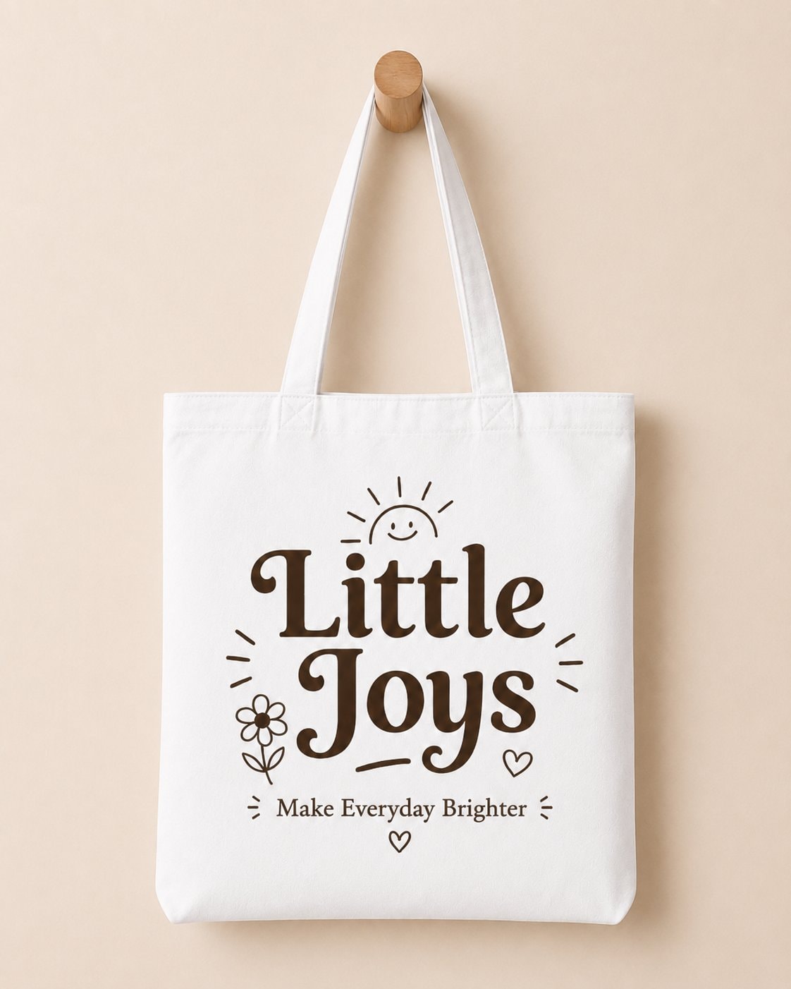 Little Joys Everyday Tote Bag-White-2