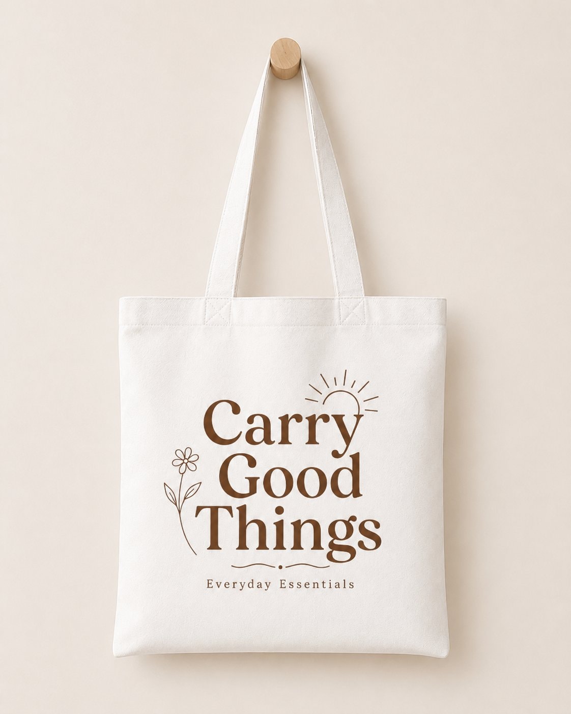 Carry Good Things Tote Bag-White-2