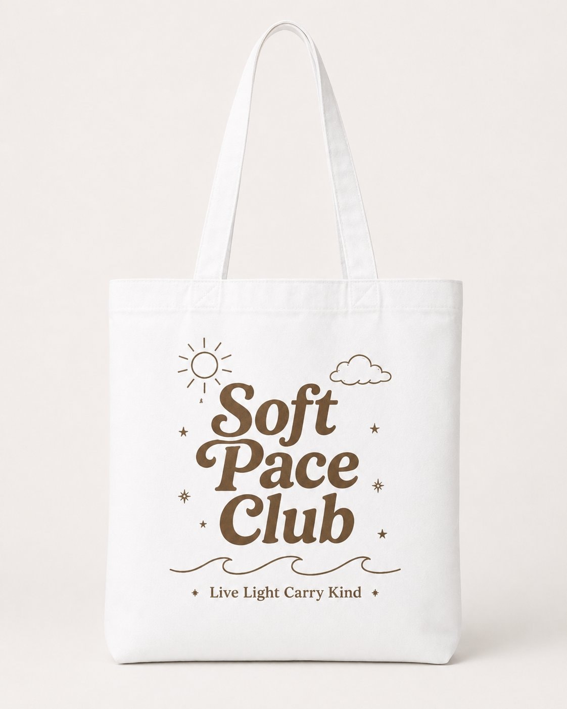 Soft Pace Everyday Tote Bag-White-1