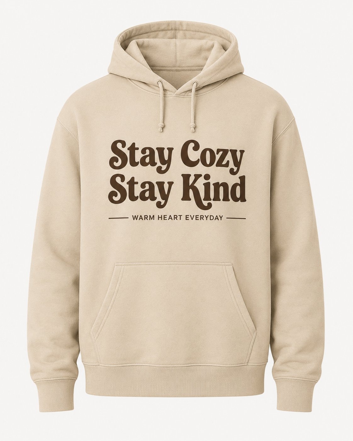 Stay Cozy Stay Kind Hoodie-Sand-1