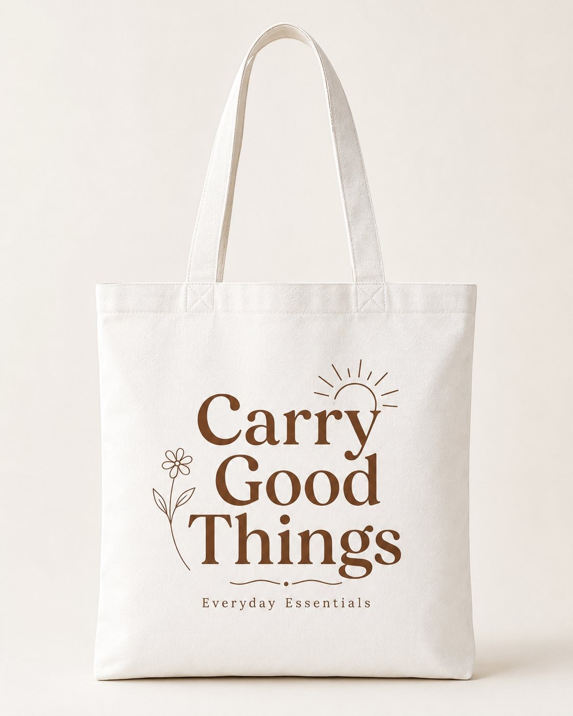 Carry Good Things Tote Bag-White-1
