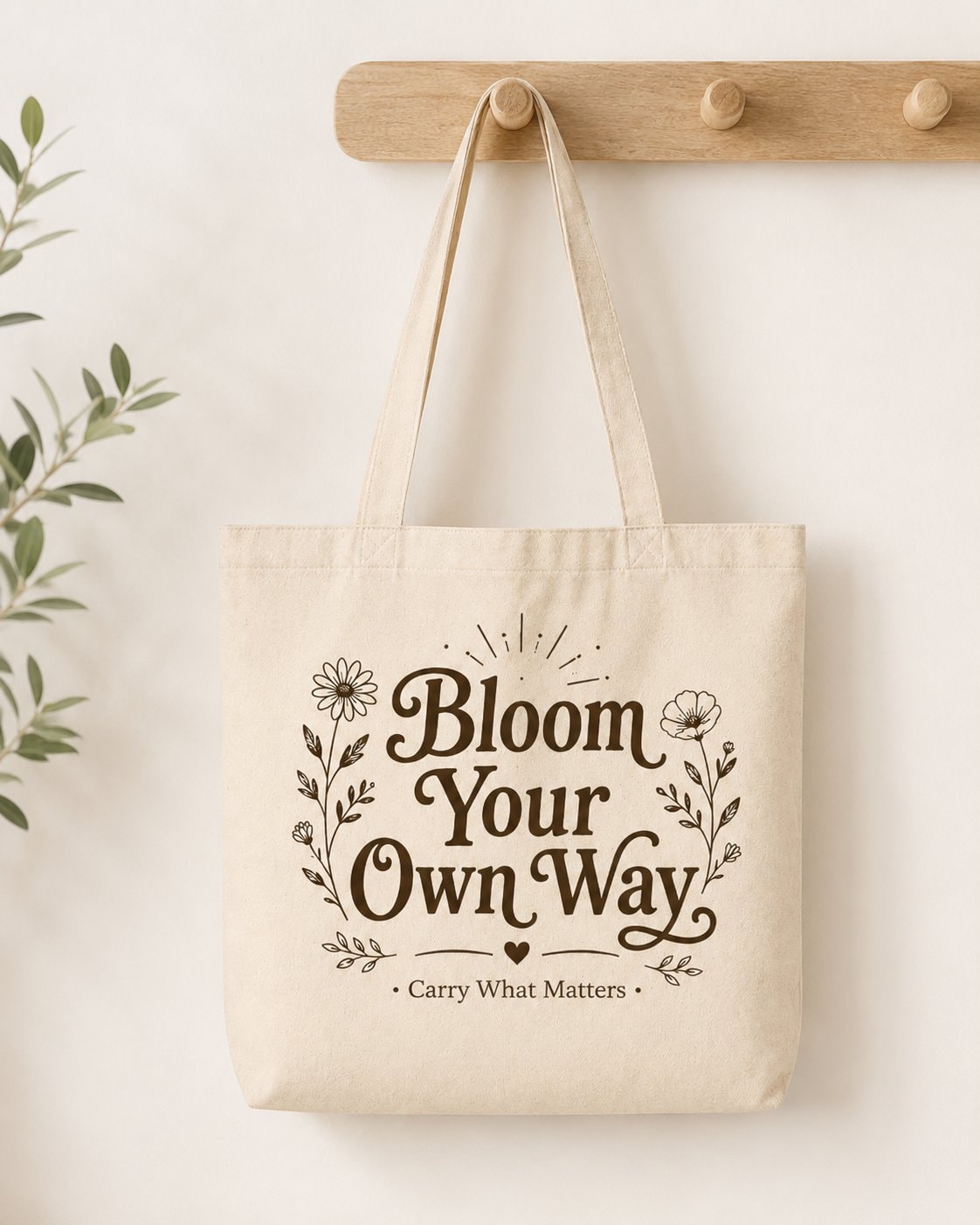 Bloom Your Own Way Tote Bag-Natural-2