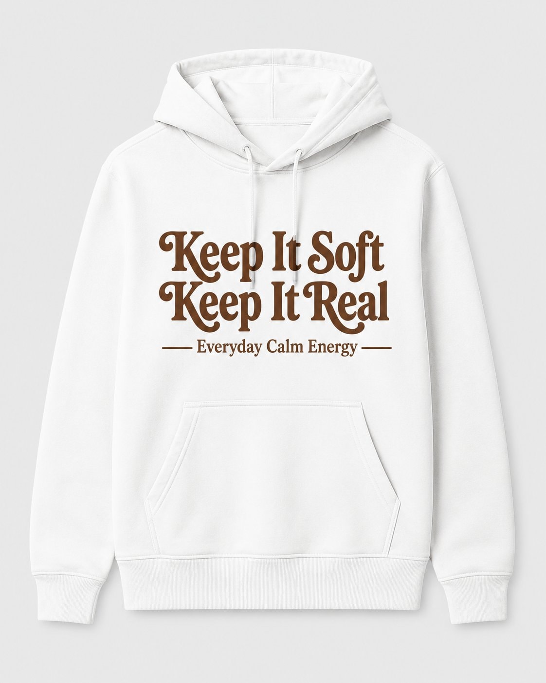 Keep It Soft Keep It Real Hoodie-White-1
