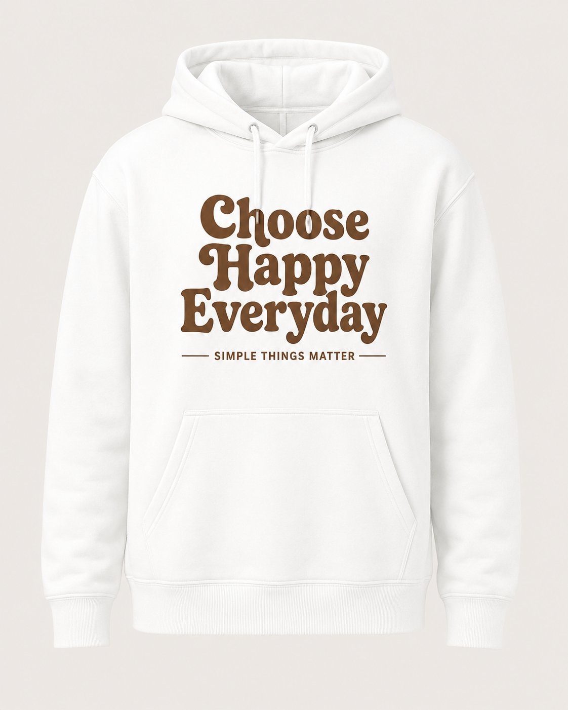 Choose Happy Everyday Hoodie-White-1
