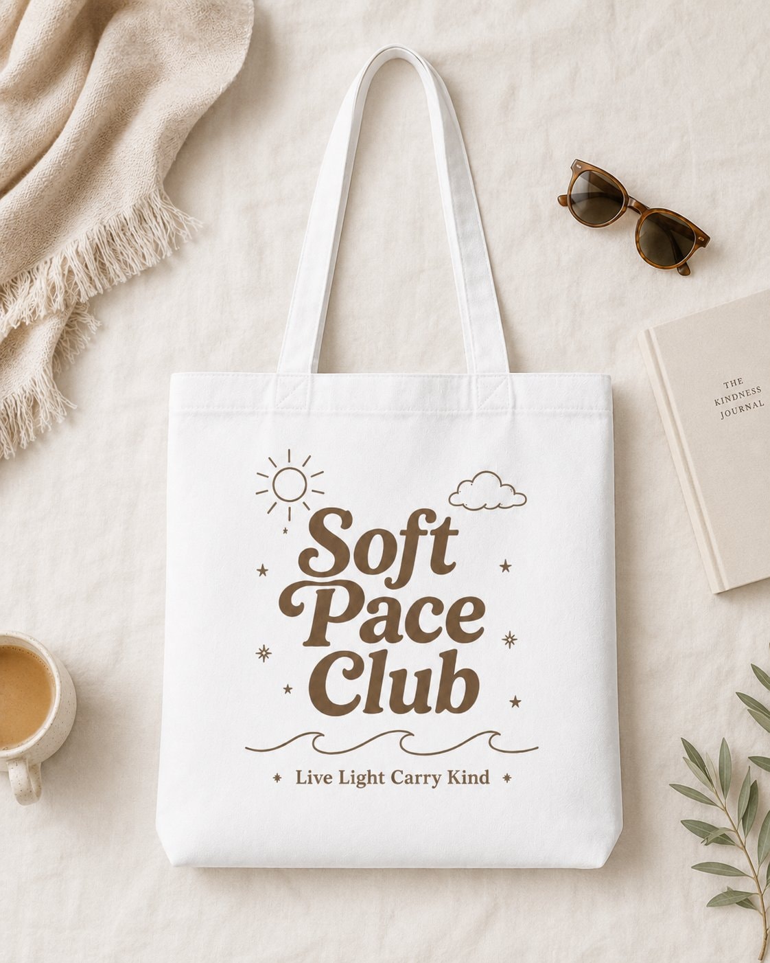 Soft Pace Everyday Tote Bag-White-3