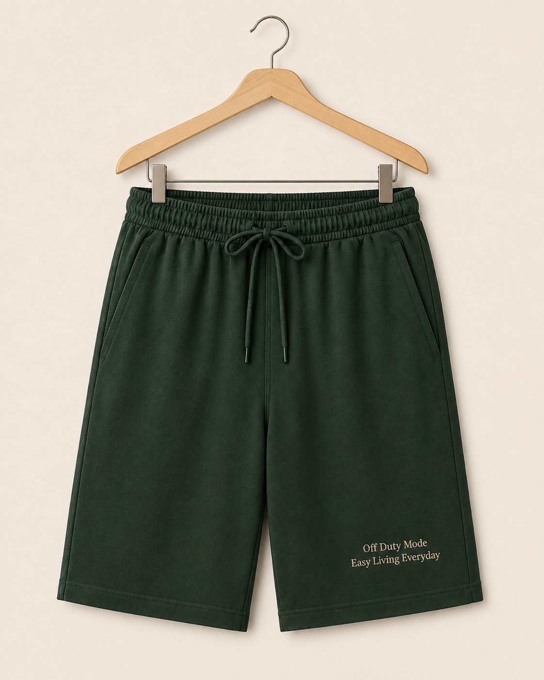 Off Duty Comfort Half Pants-Forest Green-2