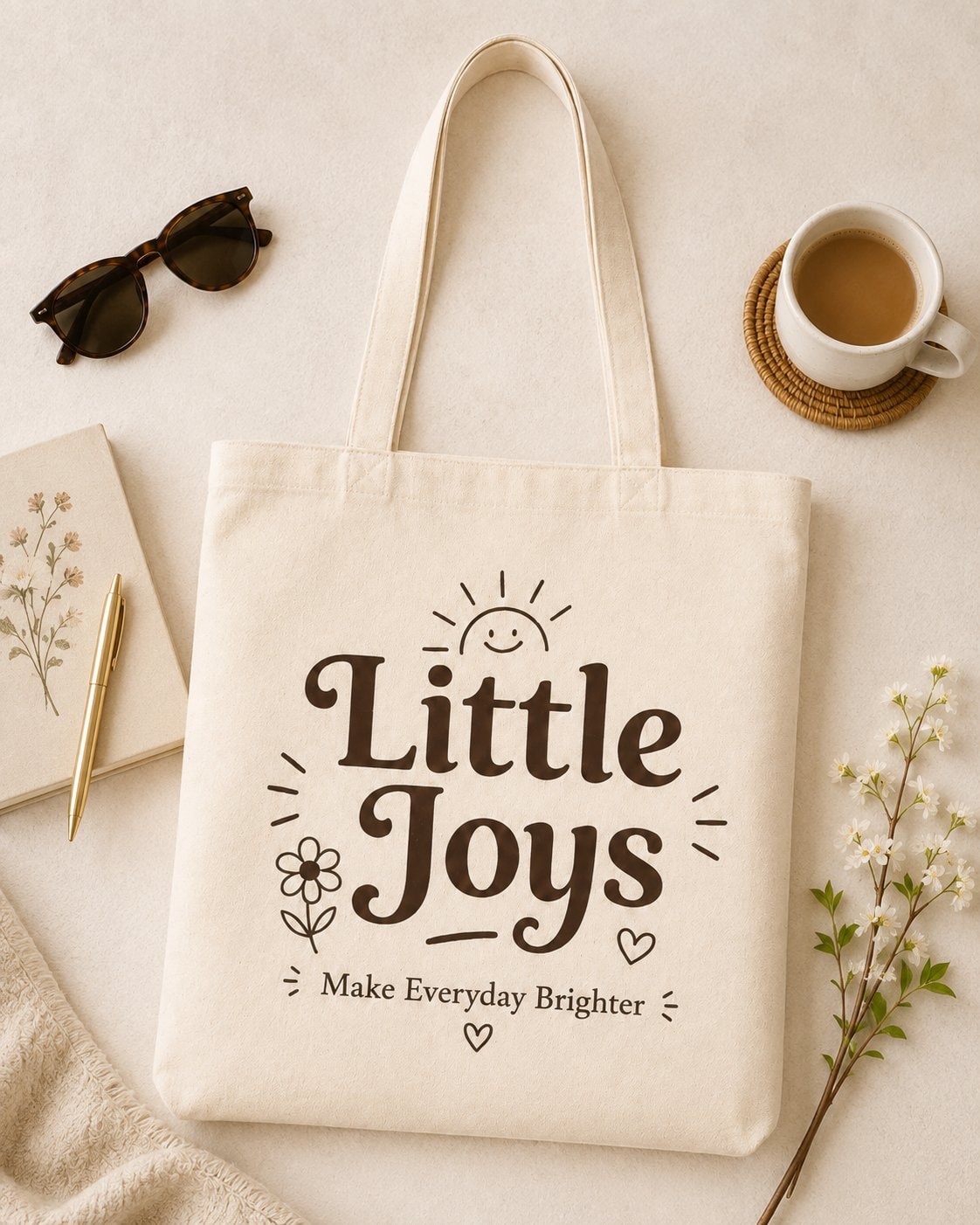 Little Joys Everyday Tote Bag-Natural-2