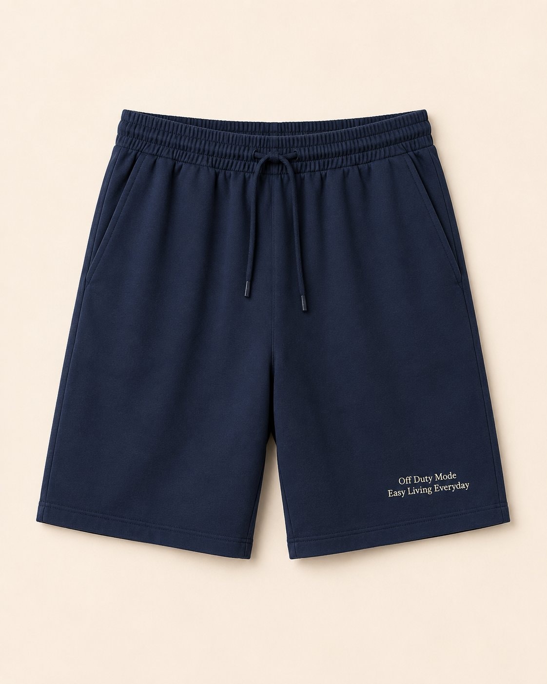 Off Duty Comfort Half Pants-Navy-1