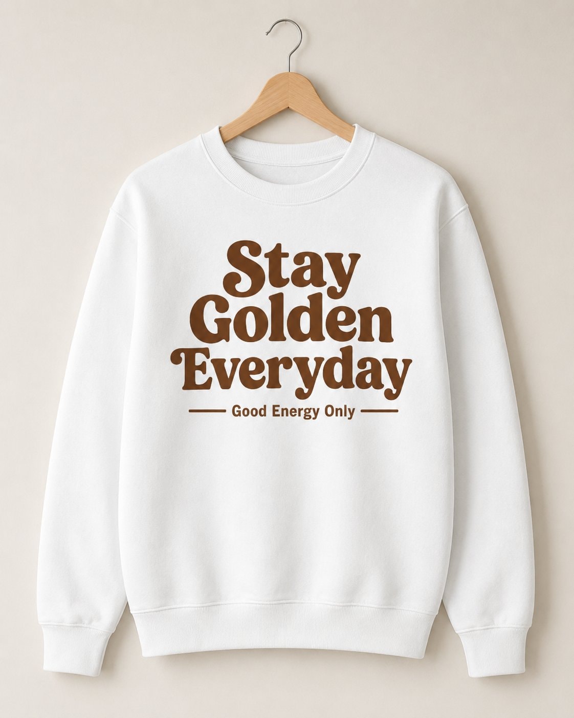 Stay Golden Everyday Sweatshirt-White-2