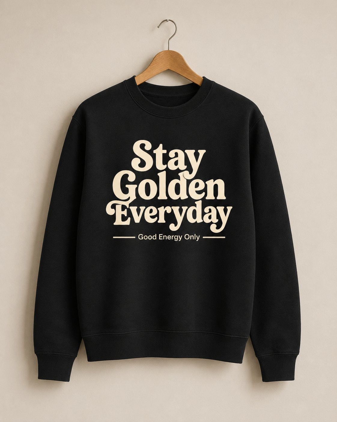 Stay Golden Everyday Sweatshirt-Black-2