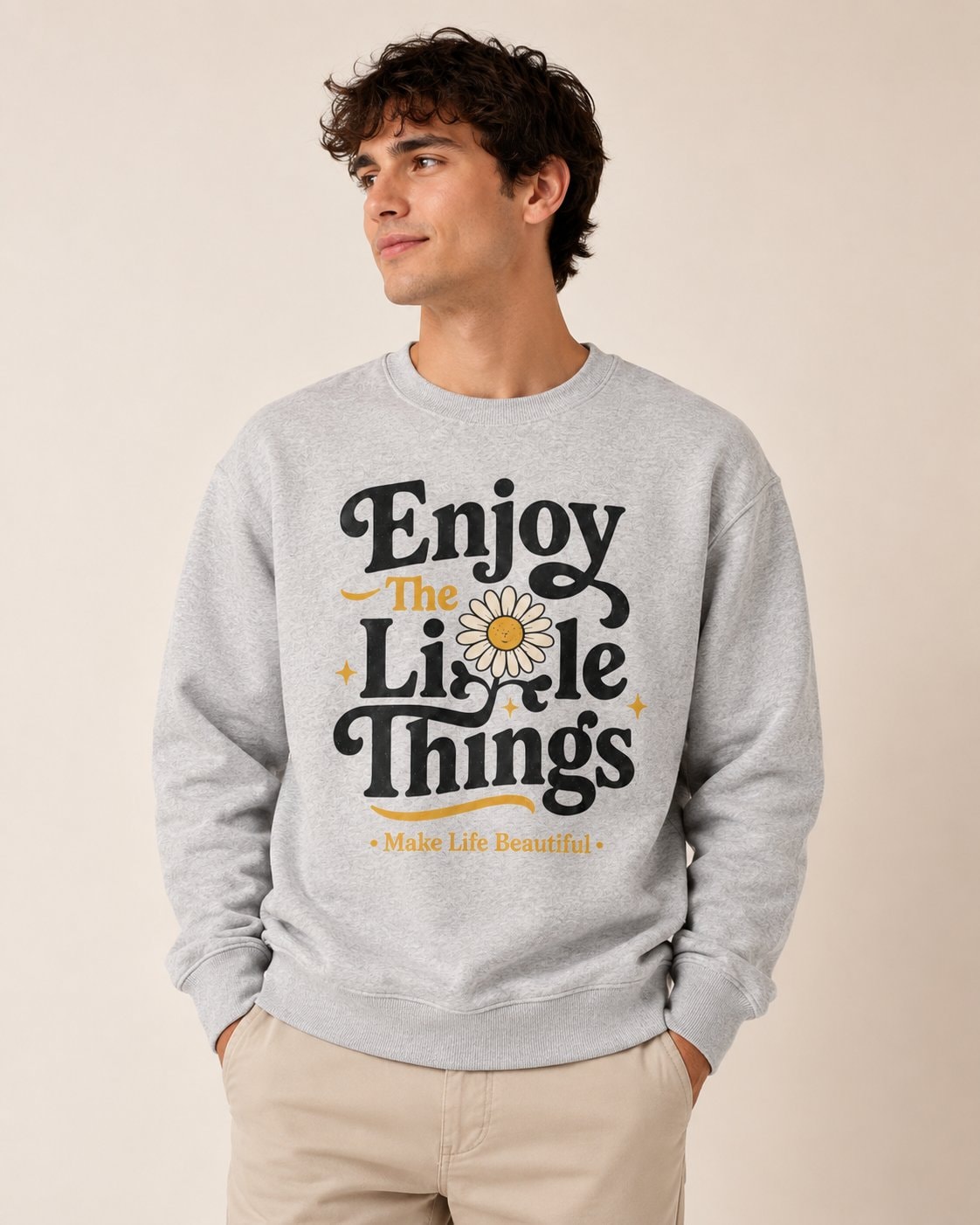 Enjoy The Little Things Sweatshirt-Sport Grey-4