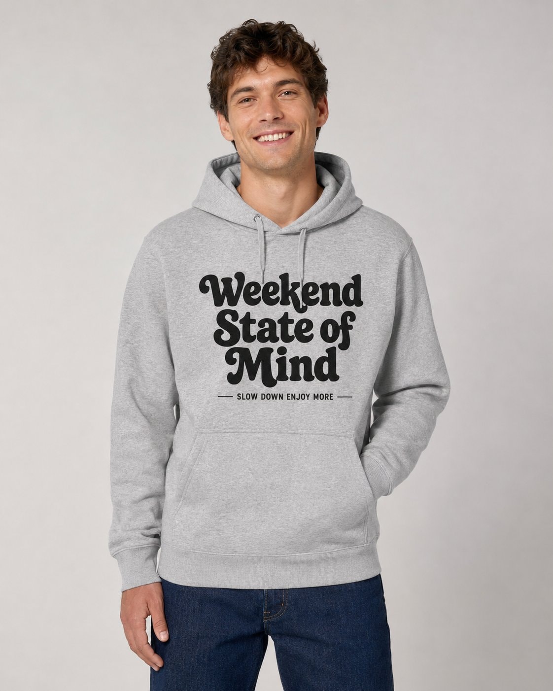 Weekend State of Mind Hoodie-Sport Grey-4