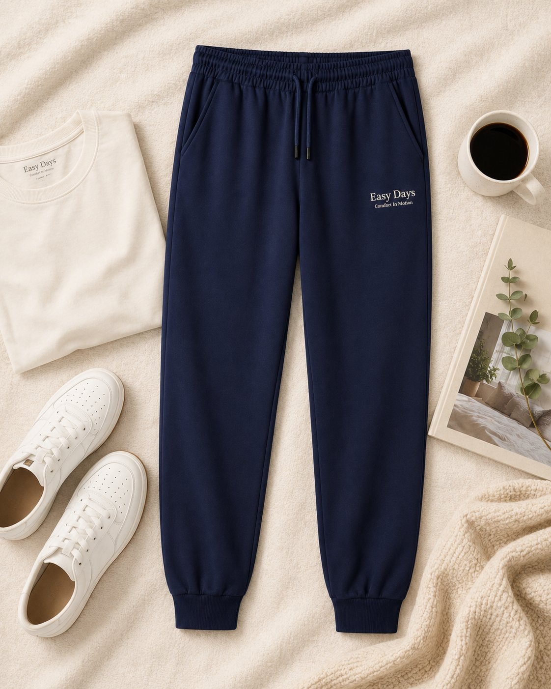 Easy Days Comfort Pants-Navy-3