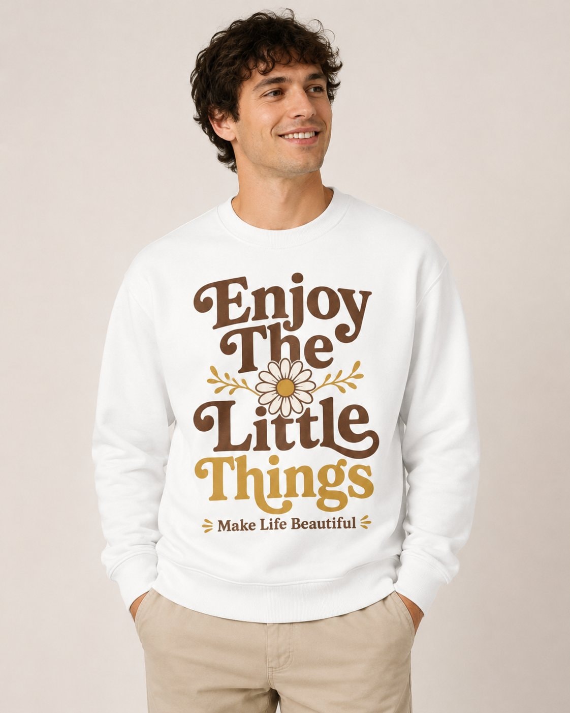 Enjoy The Little Things Sweatshirt-White-4