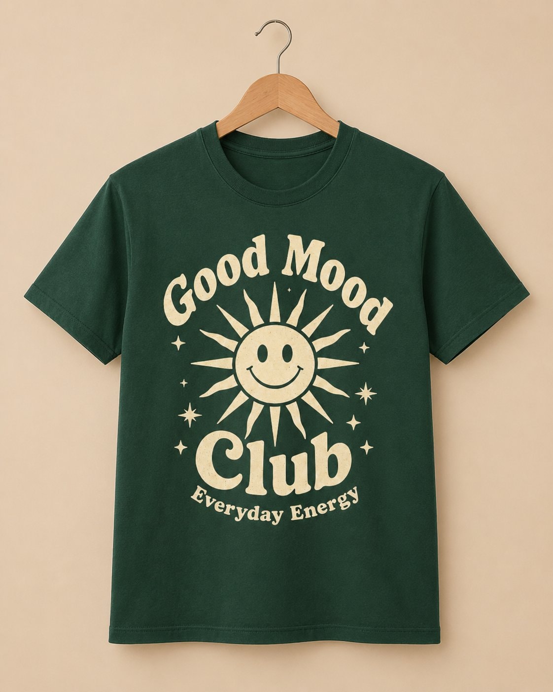 Good Mood Club Graphic T-Shirt-Forest Green-2
