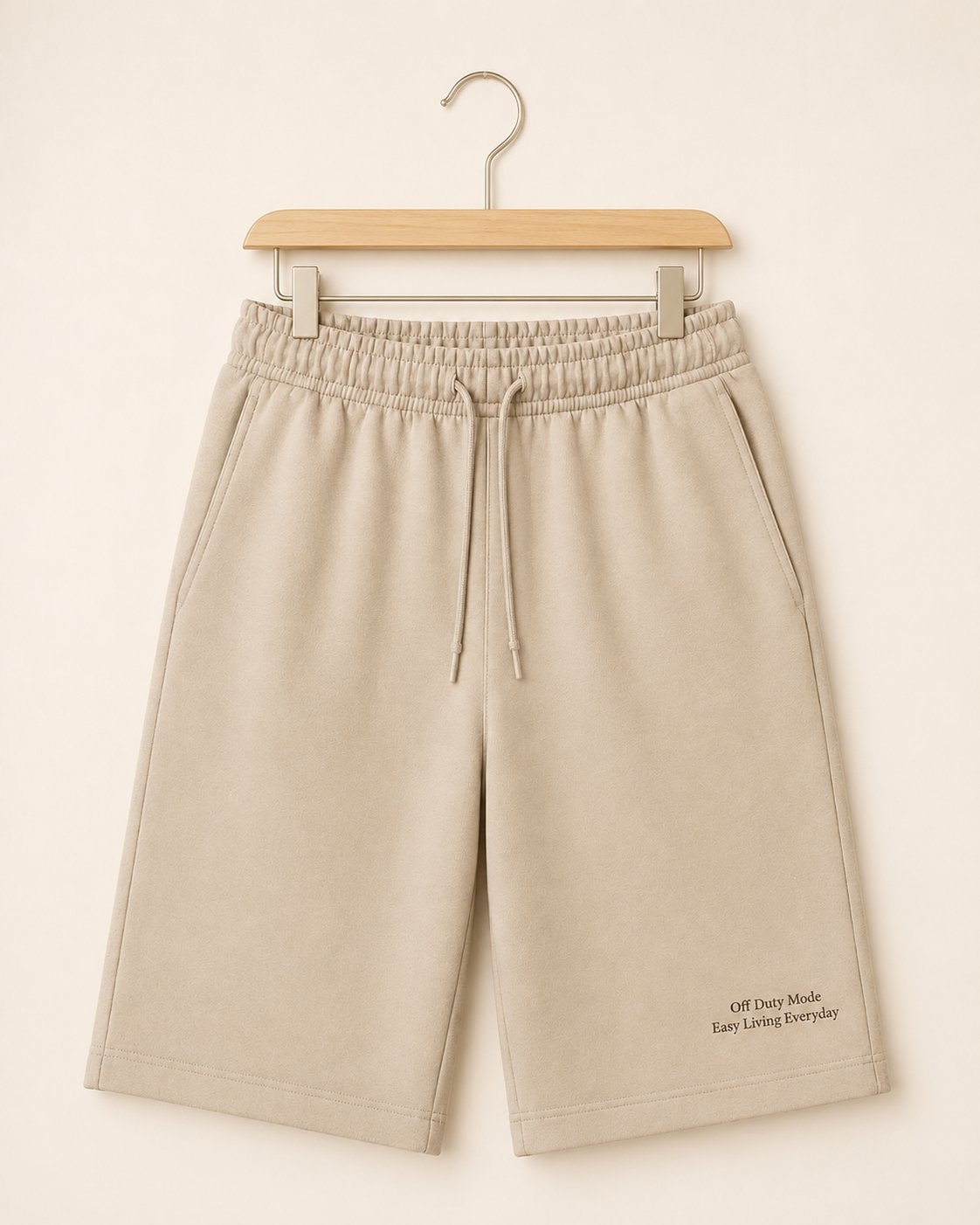Off Duty Comfort Half Pants-Sand-2