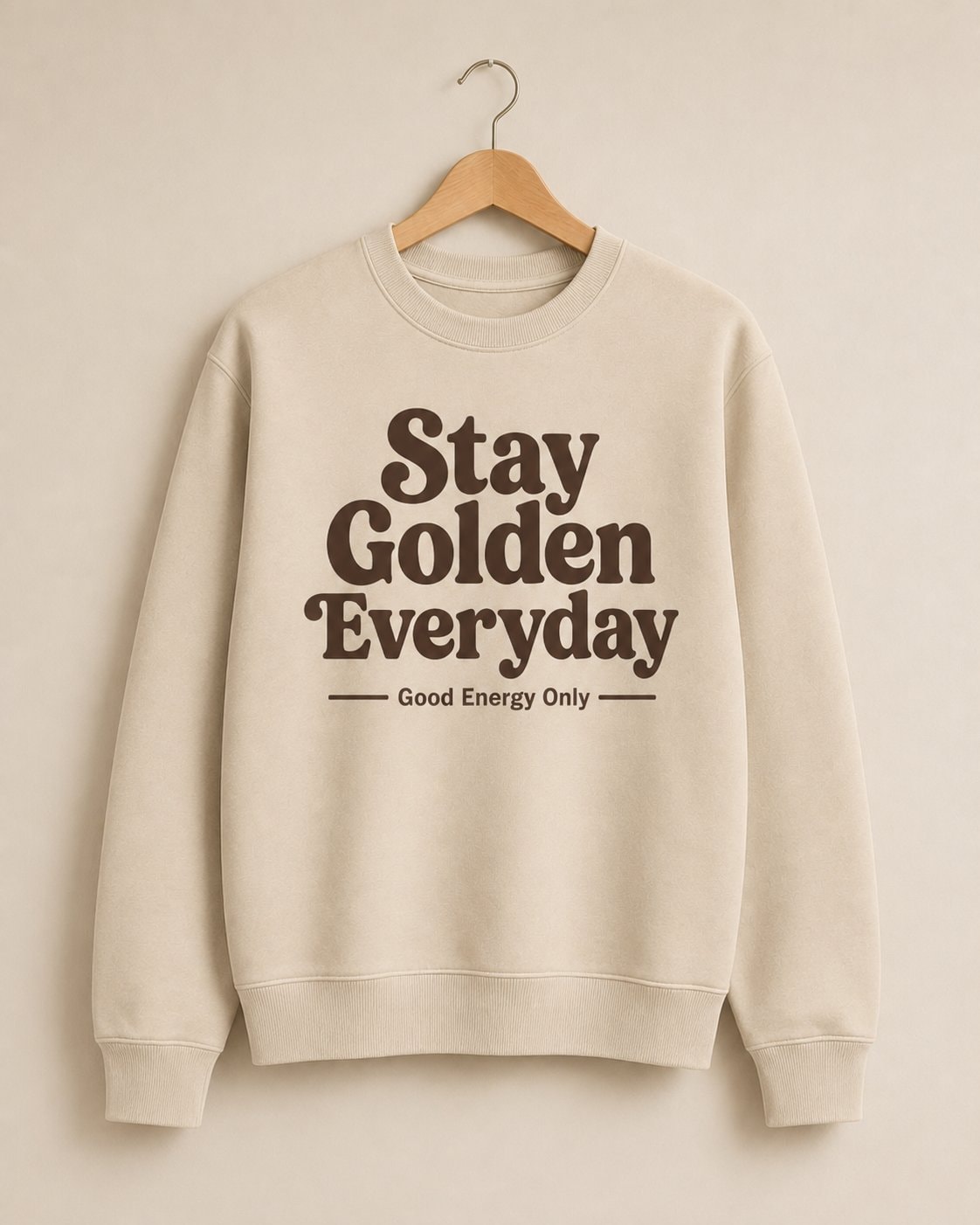 Stay Golden Everyday Sweatshirt-Sand-2