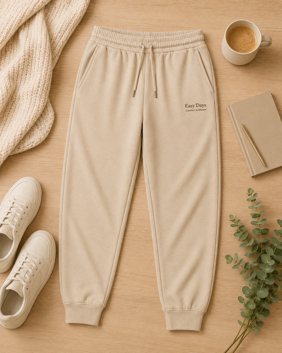 Easy Days Comfort Pants-Sand-3