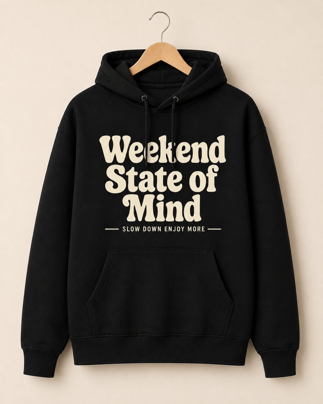 Weekend State of Mind Hoodie-Black-2