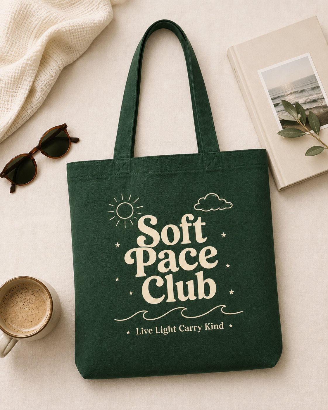 Soft Pace Everyday Tote Bag-Forest Green-3