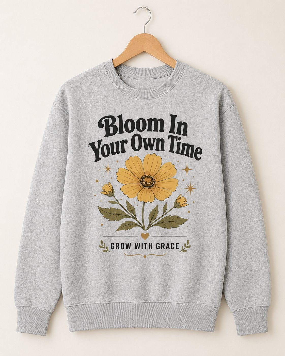 Bloom In Your Own Time Sweatshirt-Sport Grey-2