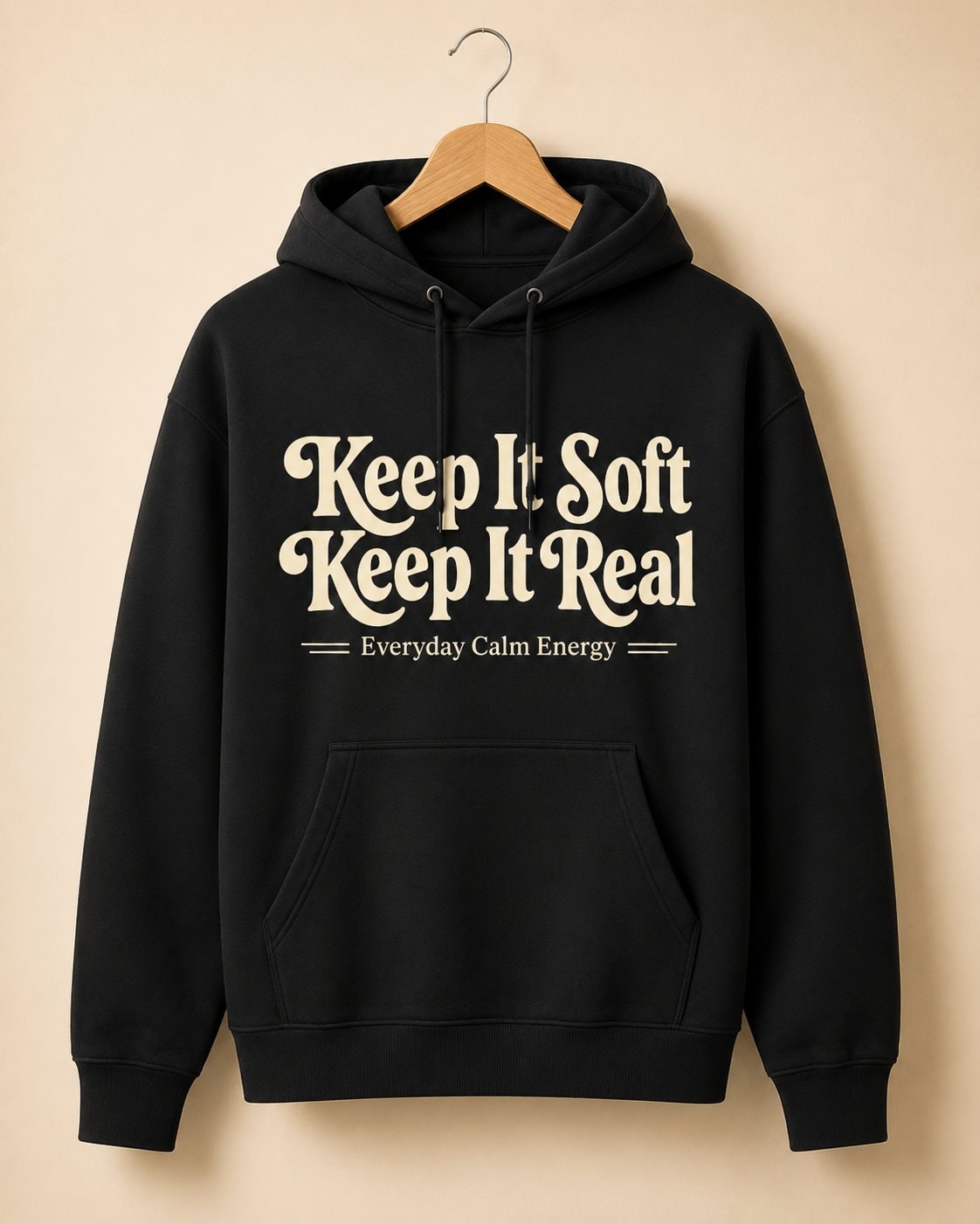 Keep It Soft Keep It Real Hoodie-Black-2