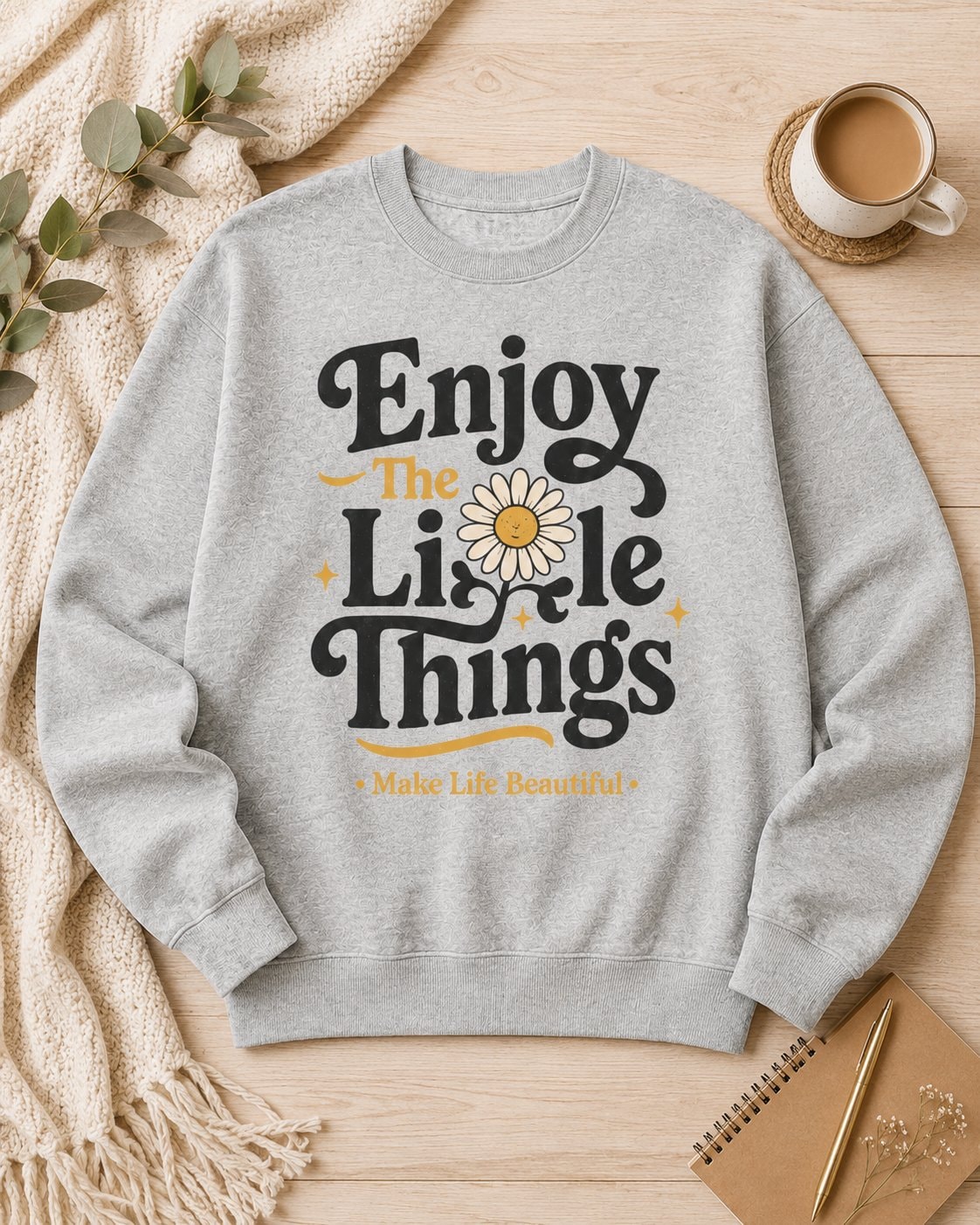 Enjoy The Little Things Sweatshirt-Sport Grey-3