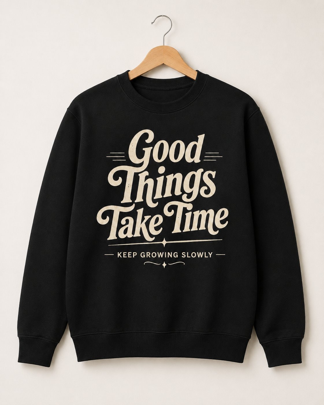 Good Things Take Time Sweatshirt-Black-2