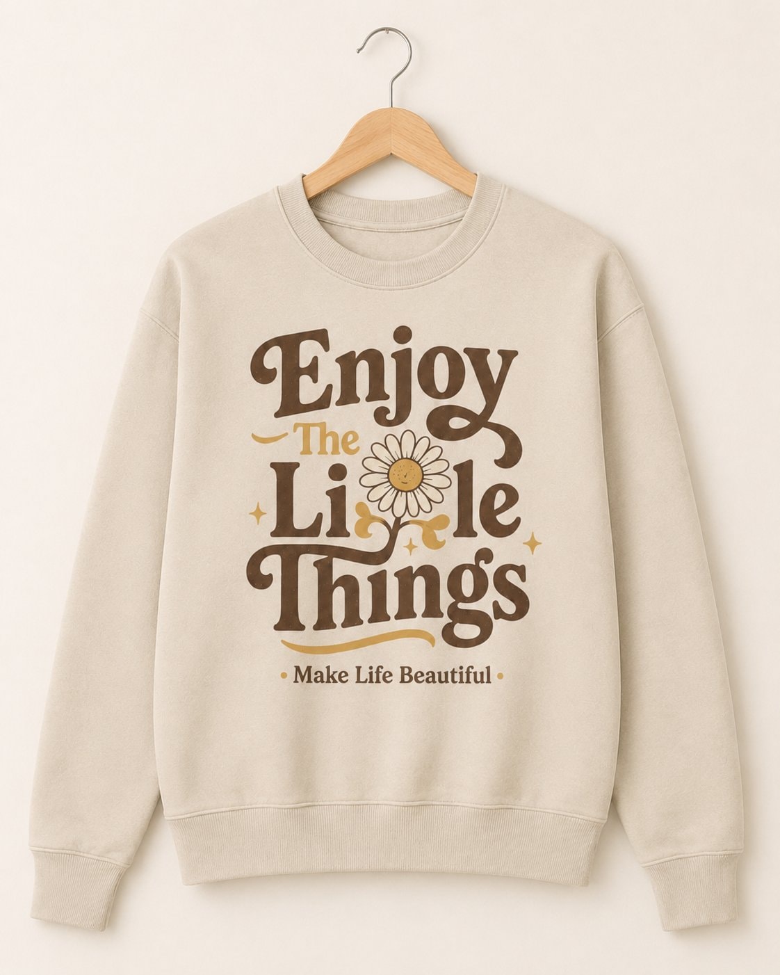 Enjoy The Little Things Sweatshirt-Sand-2