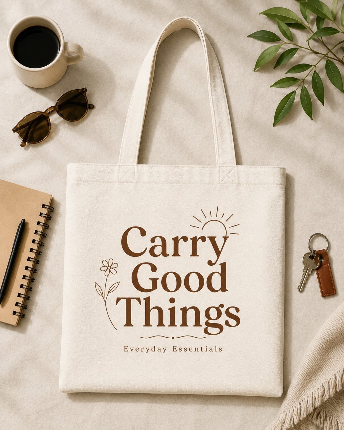 Carry Good Things Tote Bag-Natural-3