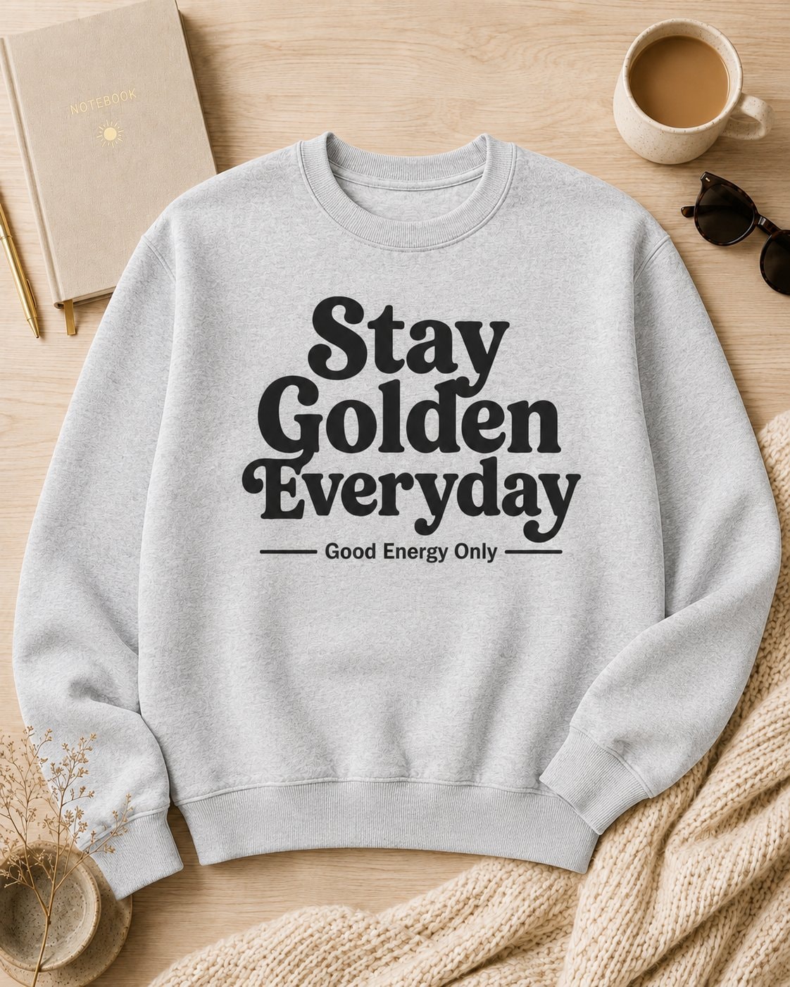 Stay Golden Everyday Sweatshirt-Sport Grey-3