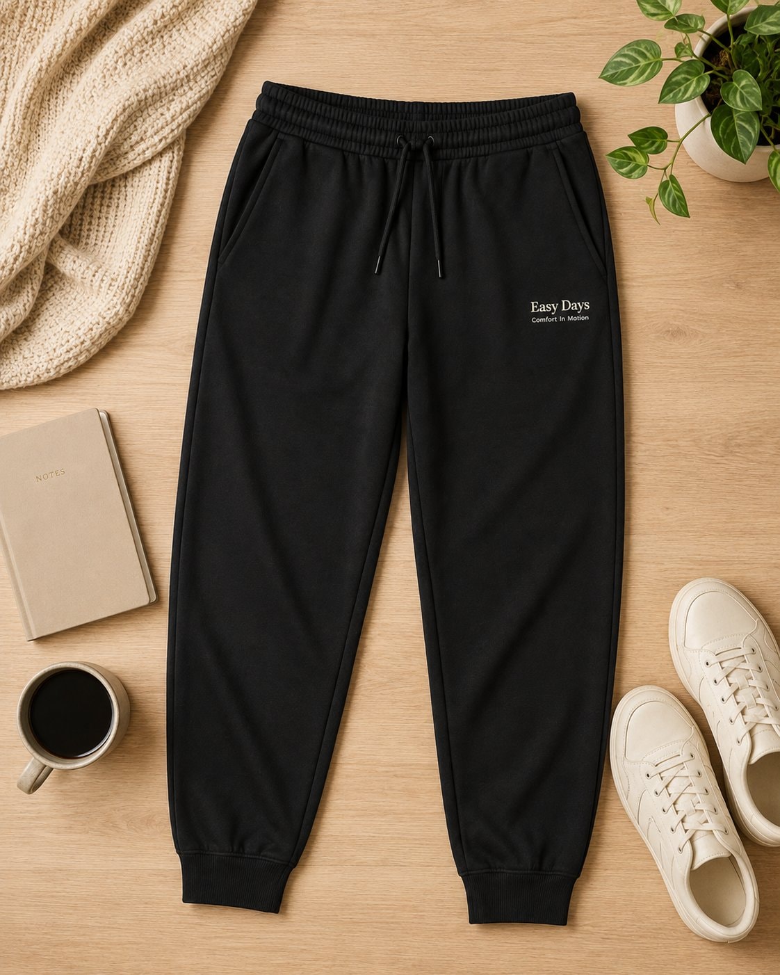 Easy Days Comfort Pants-Black-3