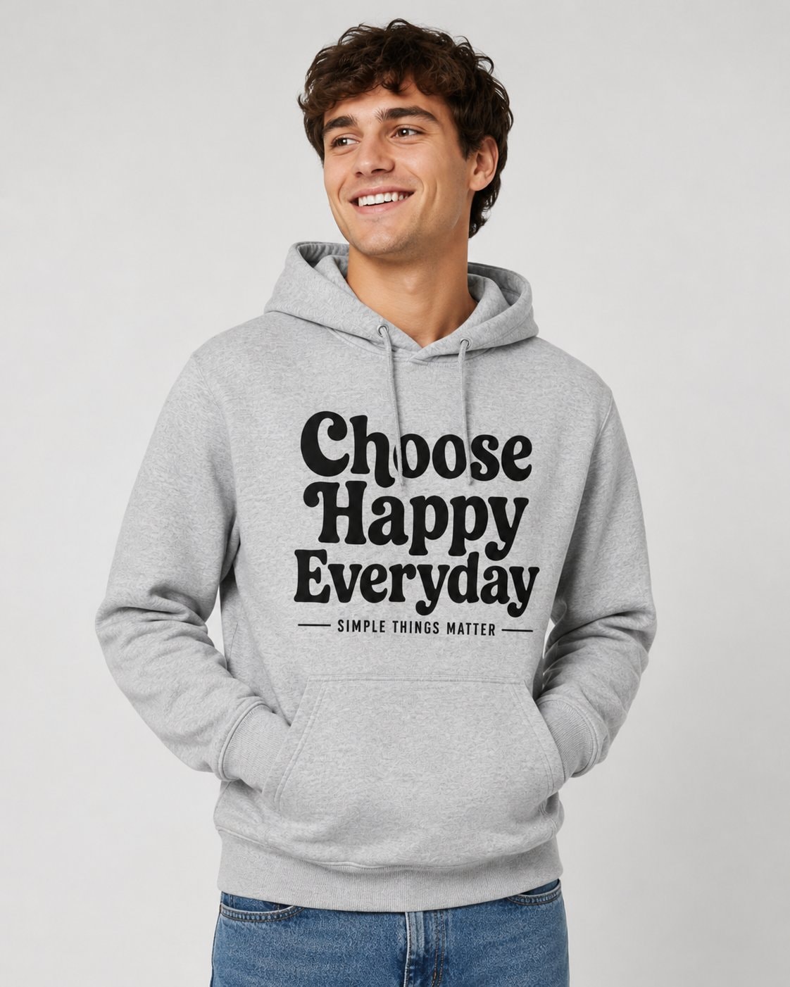 Choose Happy Everyday Hoodie-Sport Grey-4