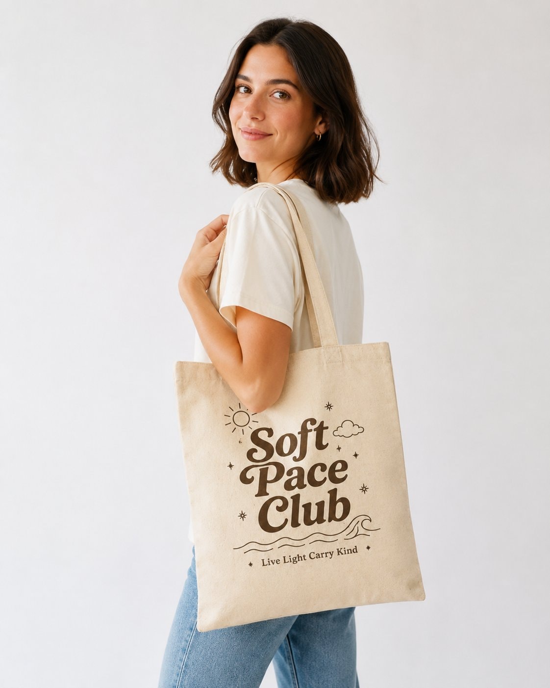 Soft Pace Everyday Tote Bag-Natural-4
