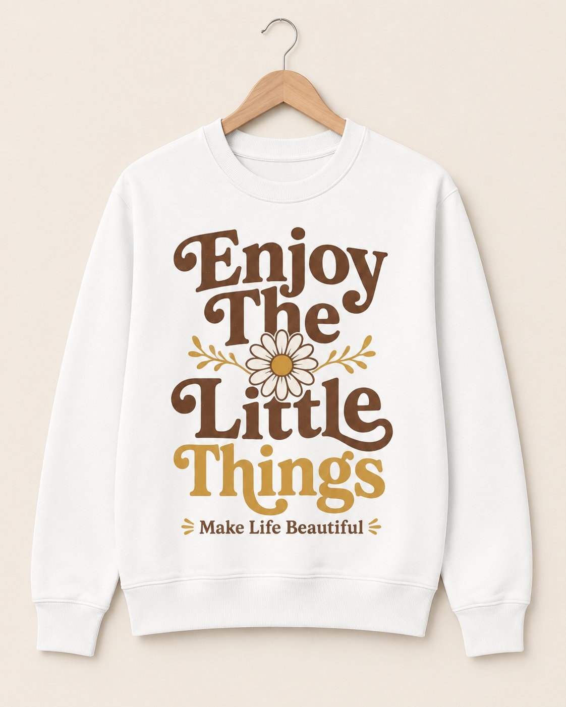Enjoy The Little Things Sweatshirt-White-2