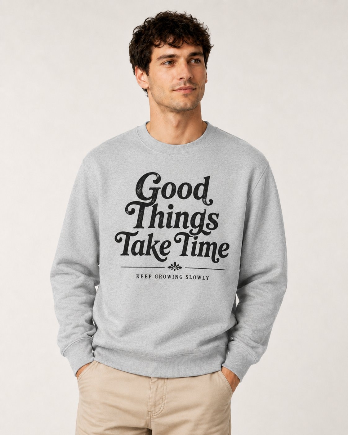 Good Things Take Time Sweatshirt-Sport Grey-4