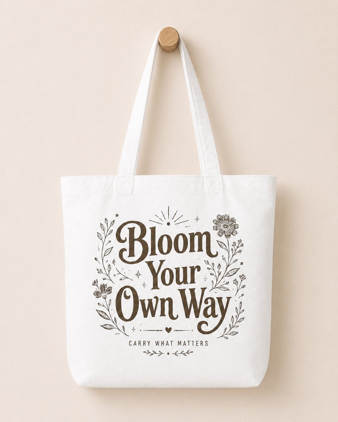 Bloom Your Own Way Tote Bag-White-2